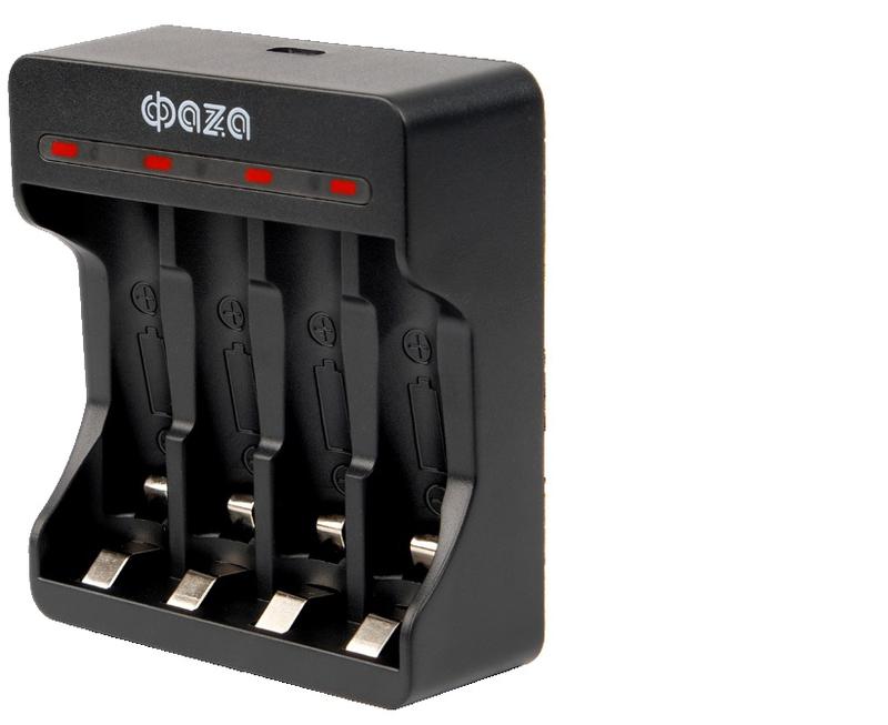 Устройство зарядное B-95USB Ni-Cd/Ni-MH (4хAA/4хAAA/1х9В "Крона") индикатор зарядки питание от USB кабель MicroUSB-USB в компл. ФАZА 5038899 (1 шт.)