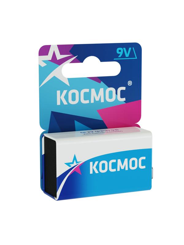 Элемент питания солевой "крона" 6F22 (блист.1шт) КОСМОС KOC6F221BL (1 шт.)