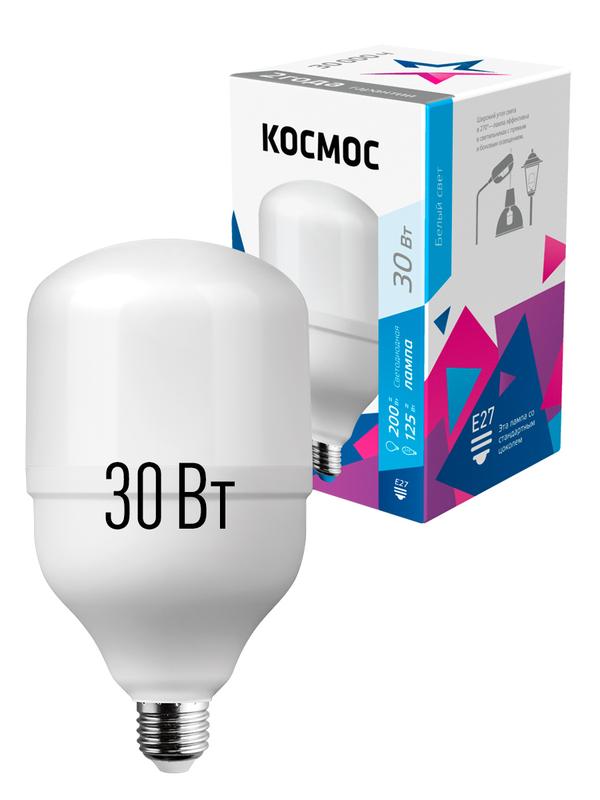 Лампа светодиодная HВтLED 30Вт 220В E27 4500К Космос LksmHWLED30WE2745 (1 шт.)