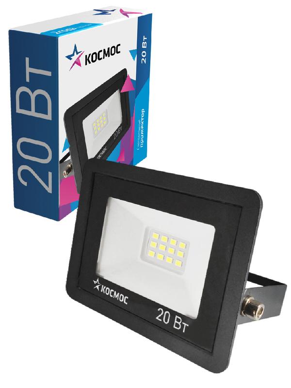 Прожектор светодиодный 20Вт 6500К IP65 1600лм КОСМОС K_PR5_LED_20 (1 шт.)