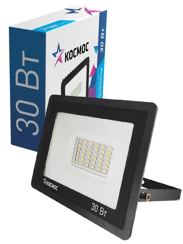 Прожектор светодиодный 30Вт 6500К IP65 2400лм КОСМОС K_PR5_LED_30 (1 шт.)