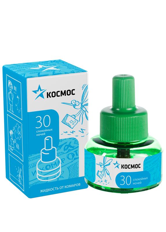 Жидкость от комаров для фумигатора 30 ночей без запаха Космос KOC_GH325 (1 шт.)