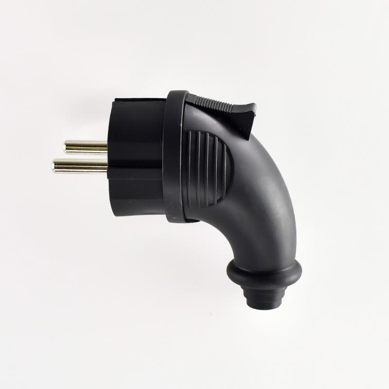 Вилка угловая 16А 2P+PE 220-240В IP44 каучук LEZARD 106-0400-0108/108 (1 шт.)
