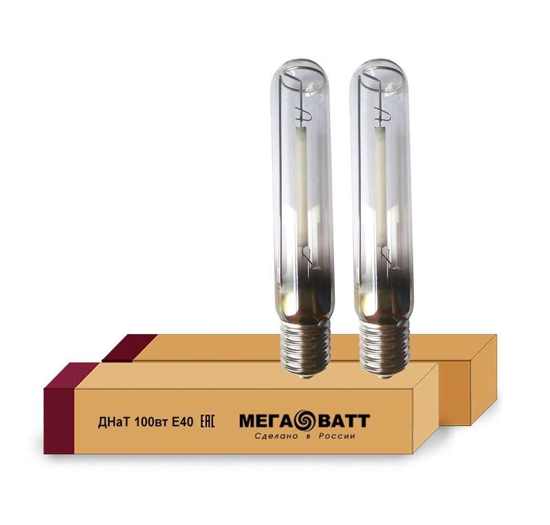 Лампа газоразрядная натриевая ДНаТ 100 E40 (25) МЕГАВАТТ 02928 (1 шт.)