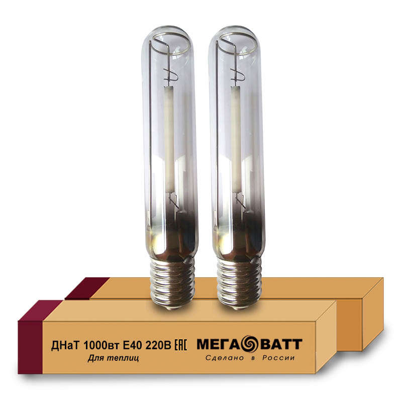 Лампа газоразрядная натриевая ДНаТ 1000/220 E40 (12) МЕГАВАТТ 03161 (1 шт.)