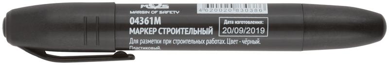 Маркер перманентный строительный черн. MOS 04361М (1 шт.)