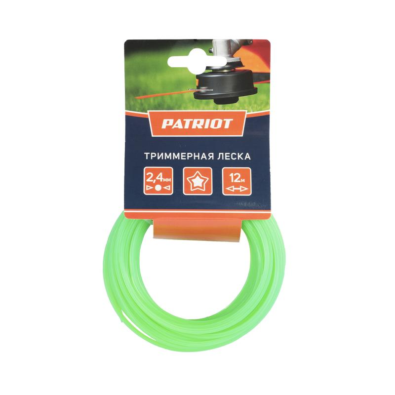 Леска D2.4мм L12м 240-12-3 картонный подвес звезда зел. PATRIOT 805205122 (1 шт.)