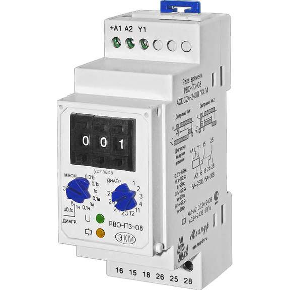 Реле времени РВО-П3-08 УХЛ4 24-240В AC/DC Меандр A8302-16930753 (1 шт.)