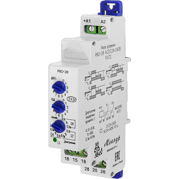 Реле времени РВО-26 ACDC24-240В УХЛ4 Меандр A8302-16930685 (1 шт.)