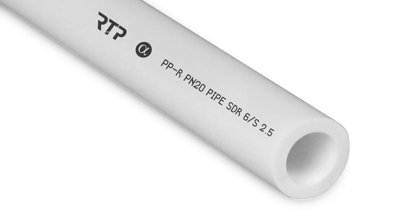 Труба PPR 32х5.4 PN20 бел. (дл.2м) RTP 10308 (1 шт.)