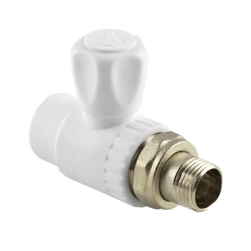 Кран шаровой для радиатора прямой PPR 20х1/2 бел. RTP 27853 (1 шт.)