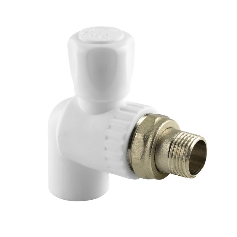 Кран шаровой для радиатора угловой PPR 25х3/4 бел. RTP 27860 (1 шт.)