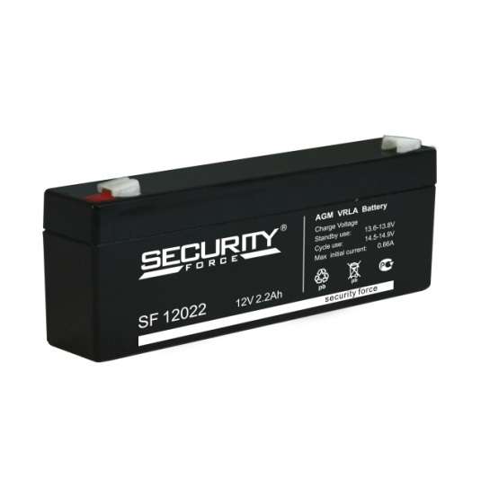 Аккумулятор ОПС 12В 2.2А.ч SF 12022 Security Force 4614030010002 (1 шт.)