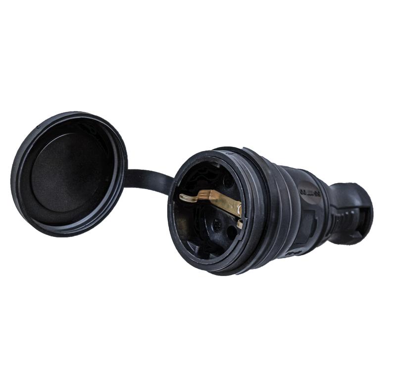 Розетка 1-м 16А с заземл. каучук TOKOV ELECTRIC TKE-C05-KR-Z (1 шт.)