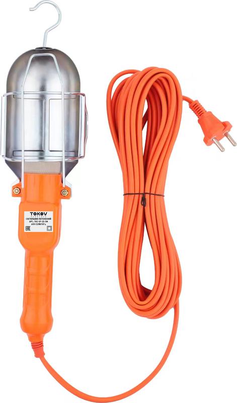 Светильник переносной с выключателем 60Вт 220В ПВС 2х0.75 5м IP20 TOKOV ELECTRIC TKE-SP-20-5M (1 шт.)