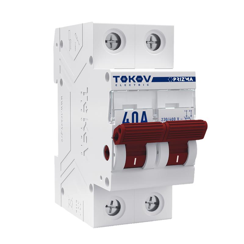 Выключатель нагрузки модульный 2п 40А PRIZMA TOKOV ELECTRIC TKE-PZ60-MDSI-2-40 (1 шт.)