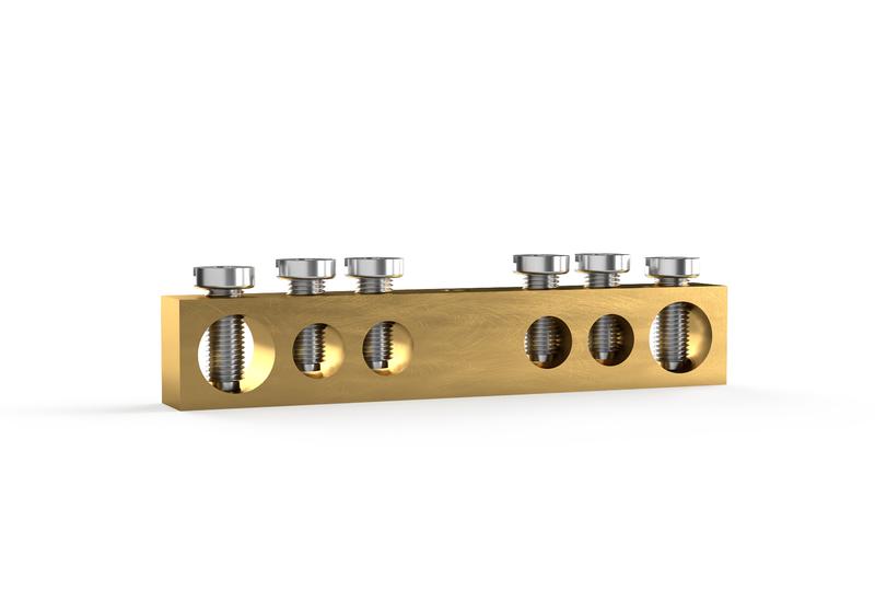 Шина PEN "земля-ноль" 6х9мм 6 отвер. латунь TOKOV ELECTRIC TKE-BCB-69-6-N/PEN (1 шт.)