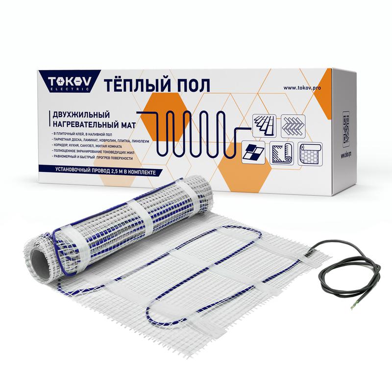 Комплект "Теплый пол" (мат) 150Вт/кв.м 8кв.м TOKOV ELECTRIC TKE-MAT150-1200-8 (1 шт.)