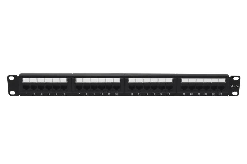 Патч-панель 19дюйм 1U кат.5E неэкранир. 24 порта RJ-45 Dual IDC с задн. кабельным организатором TOKOV ELECTRIC TKE-PP-5E-1U-24P-UTP-CO (1 шт.)