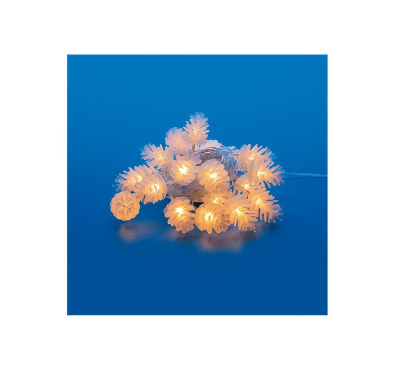 Гирлянда LED "Шишки" ULD-S0500-050/DTA WARM WHITE IP20 PINE CONES 5м 50 диодов тепл. бел. свет провод прозр. Uniel UL-00007192 (1 шт.)