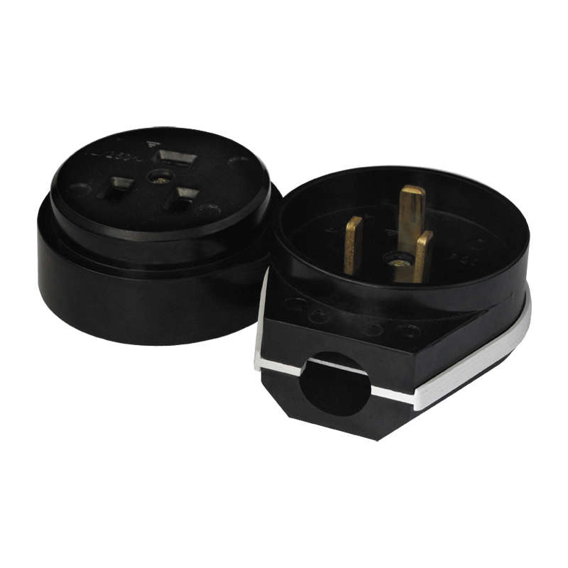 Разъем РШ-ВШ 32А 250В 2P+PE откр. уст. черн. UNIVersal 1234 (1 шт.)