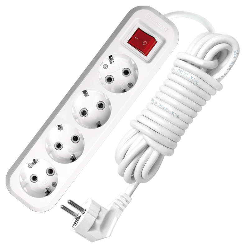 Удлинитель 4х7м с заземл. 10А IP20 S-304 ПВС 3х1 с выкл. UNIVersal 9631992 (1 шт.)