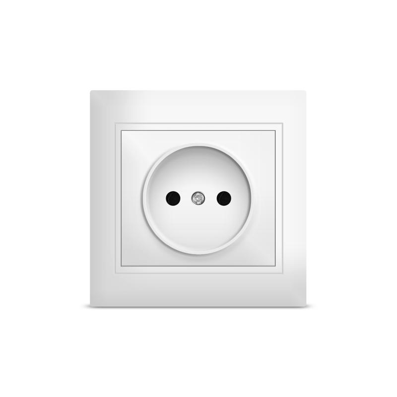 Розетка 1-м СП Севиль 16А IP20 без заземл. бел. UNIVersal С0022 (1 шт.)