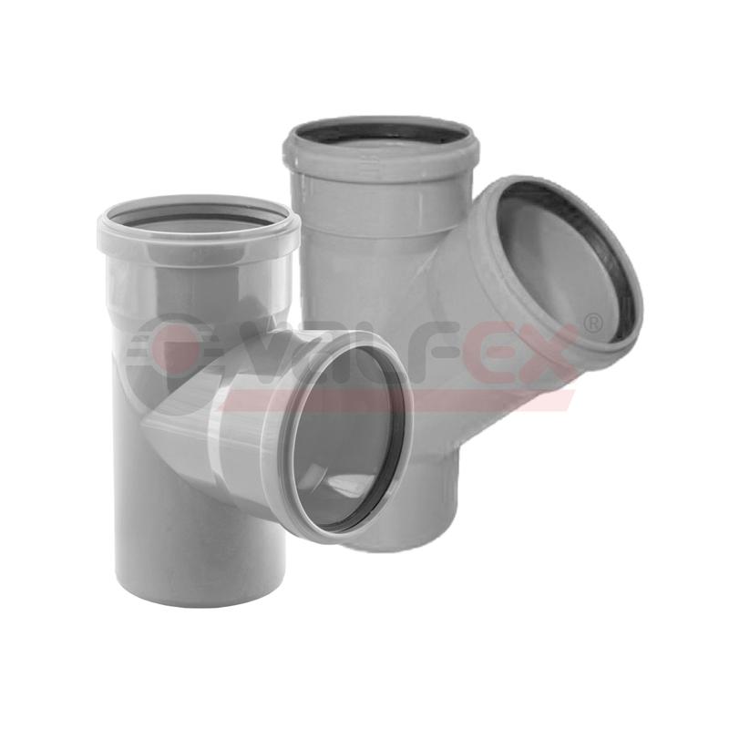 Тройник 87.5град. 75-50 вн. канализ. (80) VALFEX 24075050 (1 шт.)