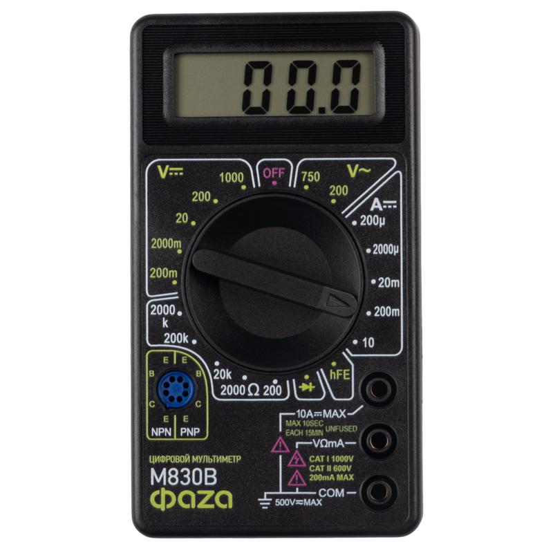 Мультиметр цифровой M830B ФАZА 5000377 (1 шт.)