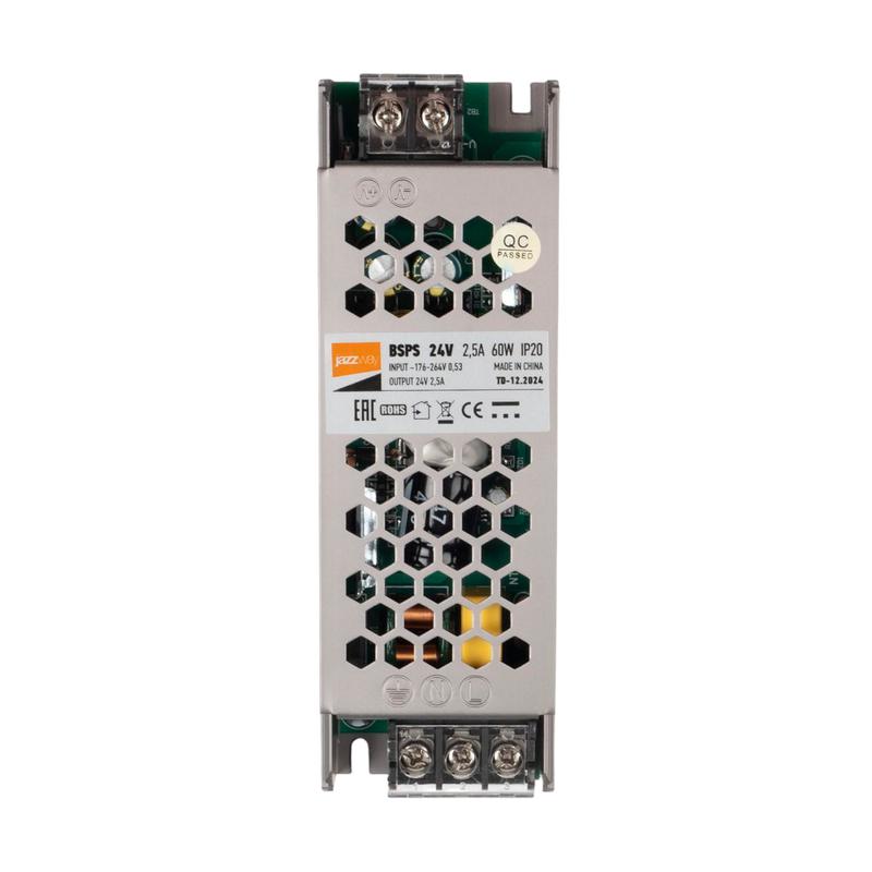 Блок питания для светодиодной ленты 60Вт 2.5А 24В IP20 BSPS метал. Pro JazzWay 5015500 (1 шт.)
