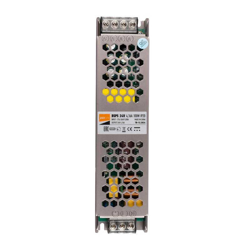 Блок питания для светодиодной ленты 100Вт 4.16А 24В IP20 BSPS метал. Pro JazzWay 5015555 (1 шт.)