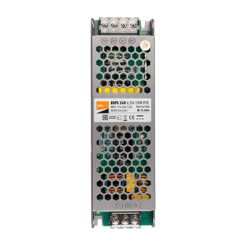 Блок питания для светодиодной ленты 150Вт 6.25А 24В IP20 BSPS метал. Pro+ JazzWay 5015593 (1 шт.)